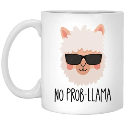 Cute Llama Mug Coffee Cup No Prob-Llama