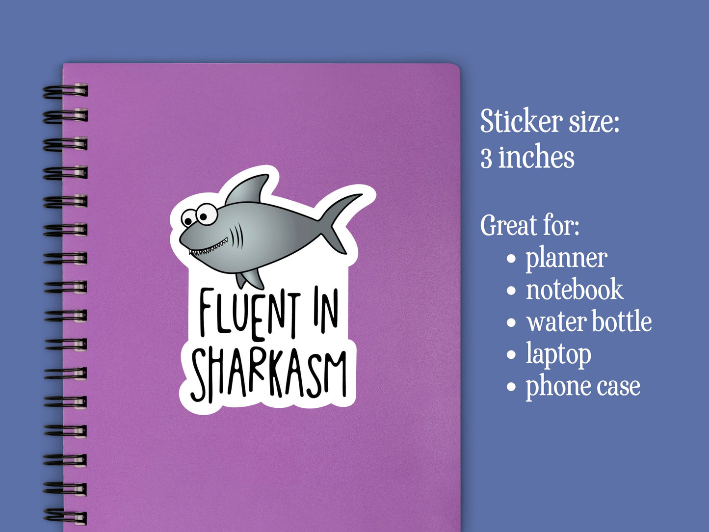 Fluent In Sharkasm Whale Sticker Sarcastic Whale