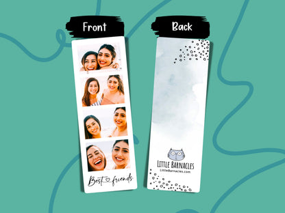Custom Photo Booth Bookmark • Personalized Book Lover Gift • Custom Couples Bookmark • Best Friend Reader Gift • Bookish Keepsake