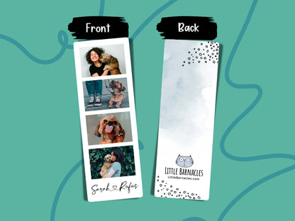 Custom Photo Booth Bookmark • Personalized Book Lover Gift • Custom Couples Bookmark • Best Friend Reader Gift • Bookish Keepsake