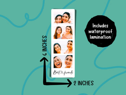 Custom Photo Booth Bookmark • Personalized Book Lover Gift • Custom Couples Bookmark • Best Friend Reader Gift • Bookish Keepsake