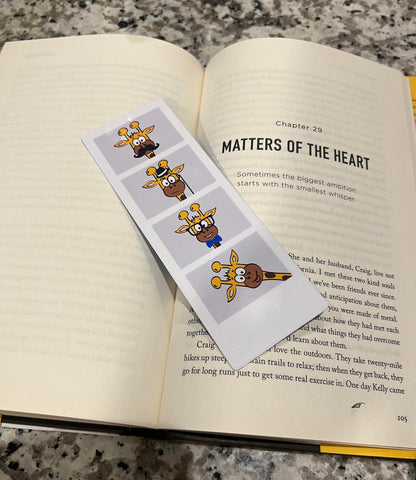 Giraffe Bookmark • Funny Photo Booth Bookmark • Cute Safari Animal Gift • Book Lover Reader Gift • Teacher Gift Bookmark