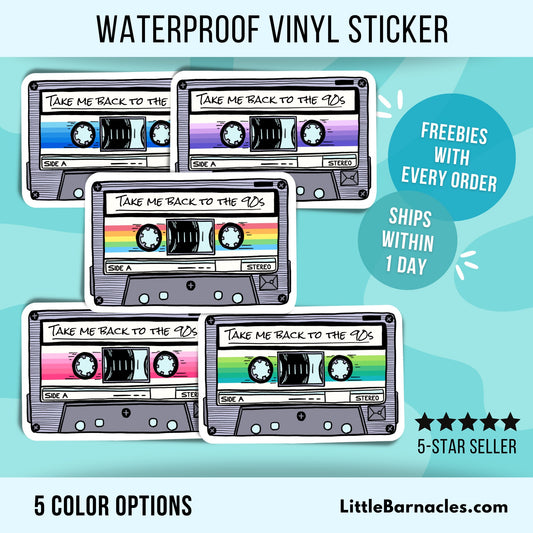 Mixtape Sticker Funny Retro 90s Cassette Tape Sticker