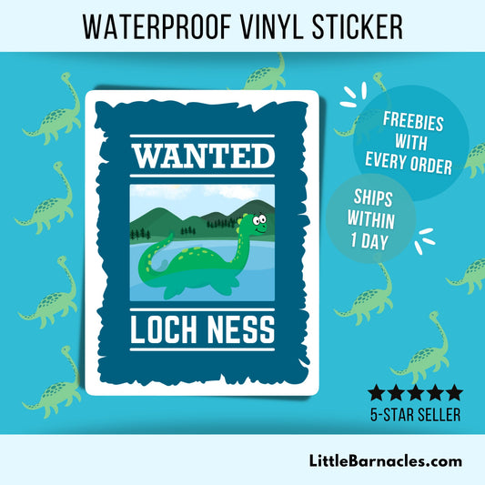 Loch Ness Monster Sticker Live Laugh Lurk Funny Cryptid Nessie Sticker