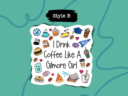 Gilmore Girls Inspired Sticker Set • Waterproof Vinyl Decals • Cute TV Show Stickers • Coffee Lover Fandom Gift • Laptop Water Bottle