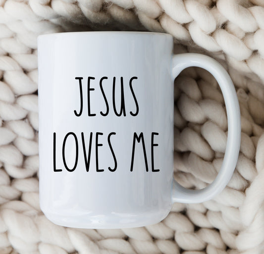 Jesus Loves Me Mug Christian Faith Coffee Cup Religious