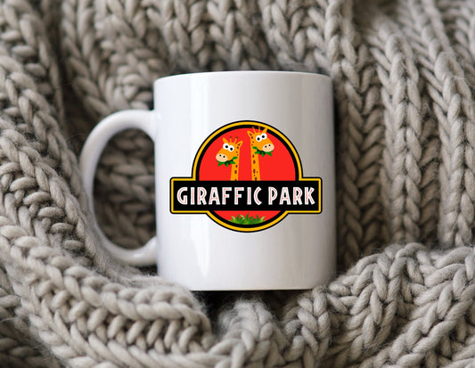 Giraffic Park Mug Jurassic Park 90s Movie Coffee Cup